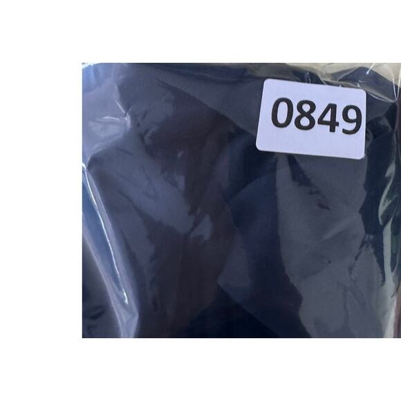 H&M Sleeveless Mock Neck Dress Blouse Dark Navy Blue Size 6 Beaded Neck - Picture 6 of 6